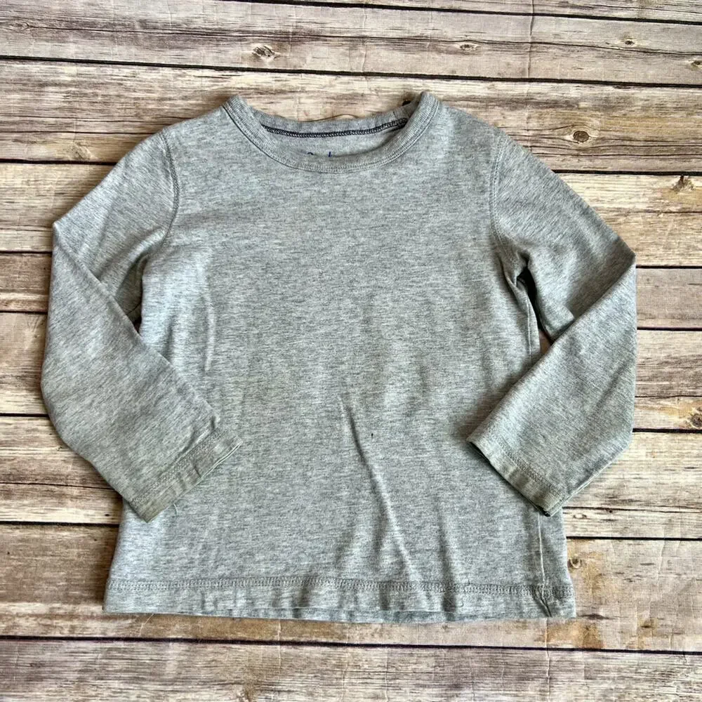 Mini Boden Gray Cotton Long Sleeve Tee 3-4Y - Picture 2 of 7